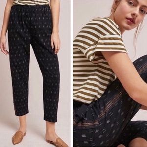 Anthropologie XS Black and Bronze Embellished Pants